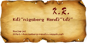 Königsberg Renátó névjegykártya